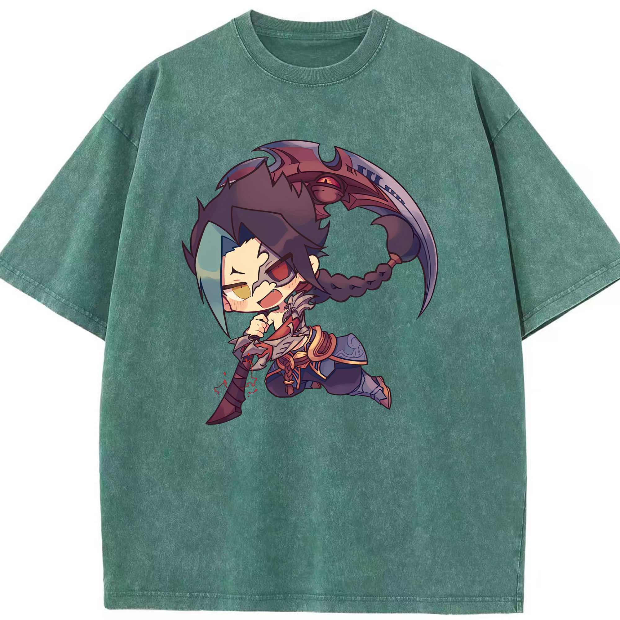 （画像用） リーグ・オブ・レジェンド League of Legends LOL 綿100% ヴィンテージ風 半袖Tシャツ（フロントプリント）